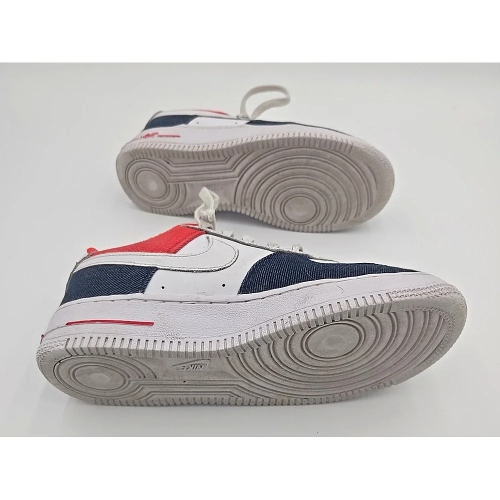 NIKE AIR FORCE‎ 1 LOW LV8 GS DENIM BOY'S WALKING SHOES SIZE 4Y DJ5180 Womens 5.5